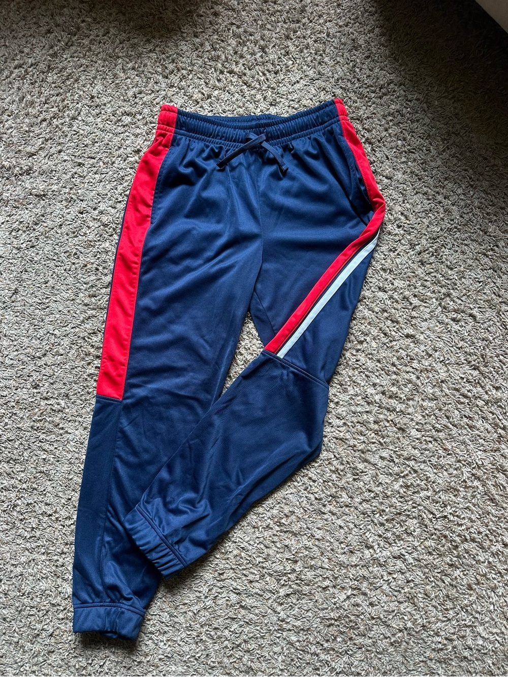 NWOT Boy’s Athletic Works Jogger Pants; Red/White/Blue; Size XXL (18)